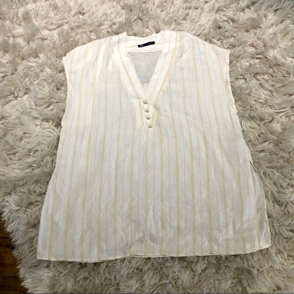Zara V-neck Striped Tunic